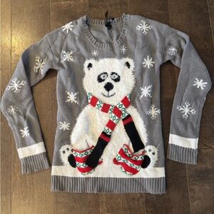 Gray Polar Bear Sweater
